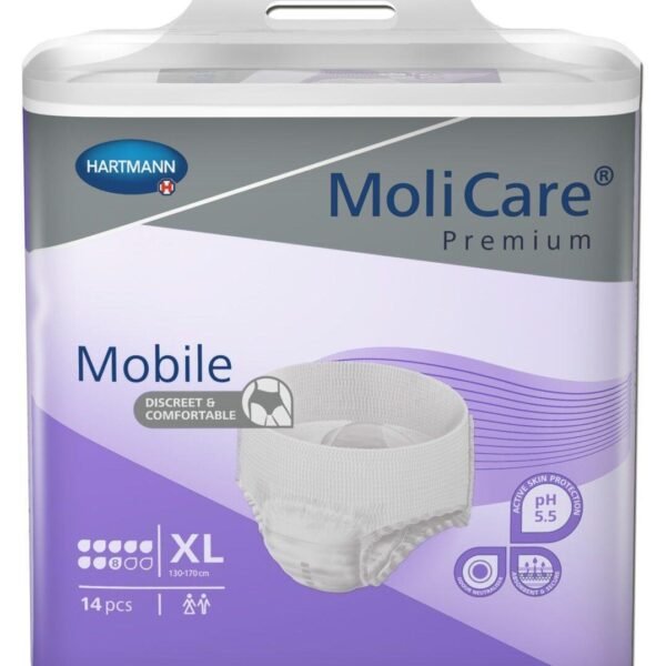 MoliCare Premium Mobile 8 Drops XL – 14 Pieces | High Absorbency Pull-Up Incontinence Pants