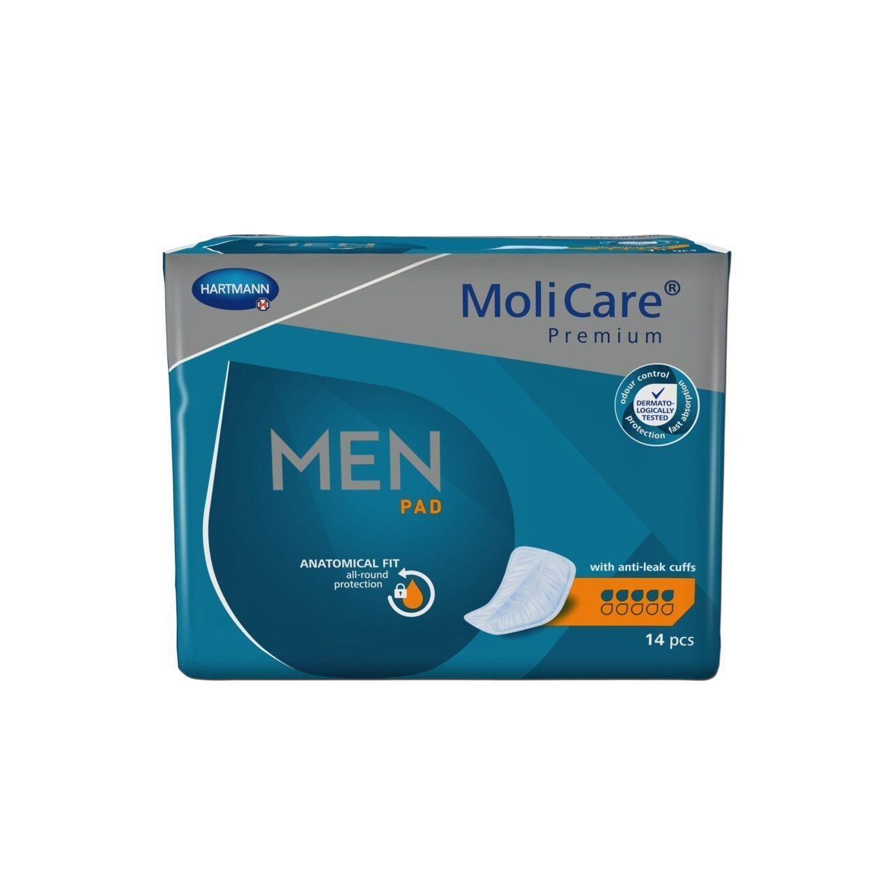 4052199291987-1-1.jpg MoliCare Premium Men Pads 5 Drops 14 pieces - Image 1