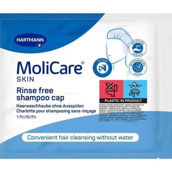 MoliCare Skin Rinse Free Shampoo Cap – Waterless Hair Wash for Easy, Gentle Care (1 Piece)