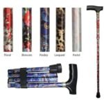 Days Folding Patterned Walking Stick - Paisley