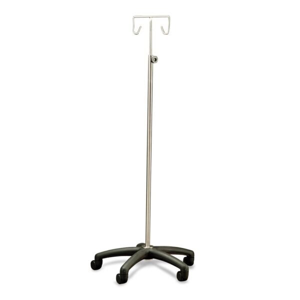 IV Stand Mobile with Nylon Base, 2 Hook