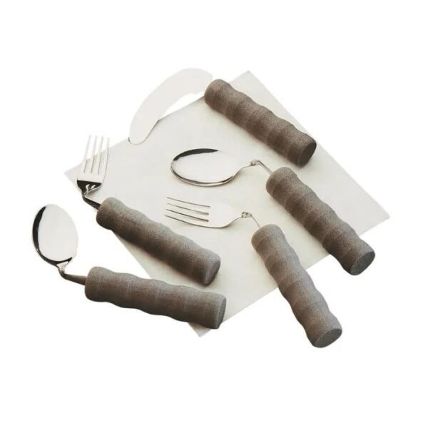Homecraft Lightweight Foam Handled Angled Cutlery, Right Handed Spoon