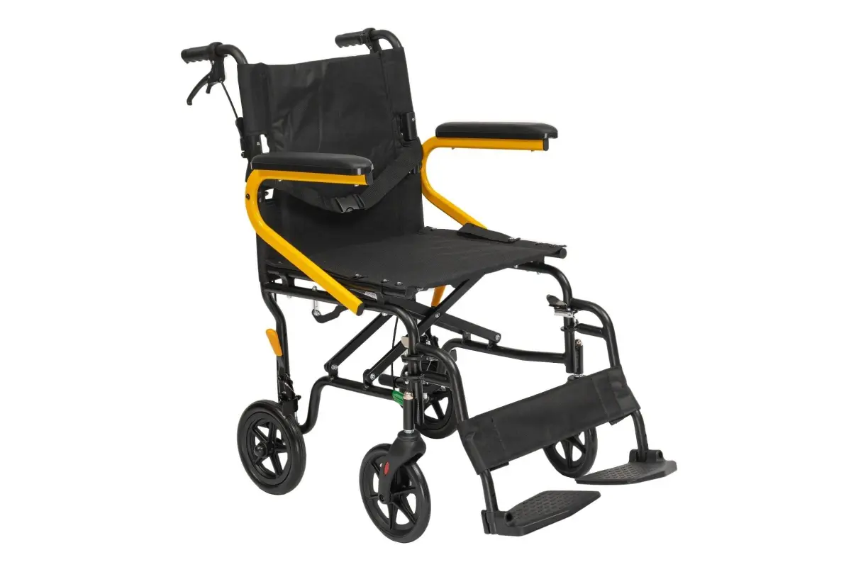 Super Light Transport Wheelchair – Folding Frame, Padded Armrests, 9.4kg Lightweight Design-LiteGo (1) Super Light Transport Wheelchair – Folding Frame, Padded Armrests, 9.4kg Lightweight Design