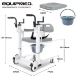 Equipmed 4-in-1 Manual Patient Lift for seniors