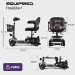 Equipmed FreeLite and Foldable Mobility Scooter tamworth